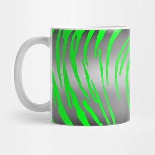 Silver Tiger Stripes Green Mug